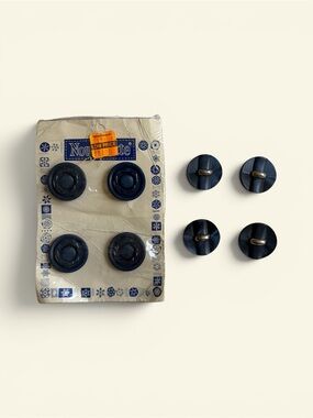 Vintage 1950s Nouveaute Navy Blue Buttons Lot of 8 Woolworth Card Sewing Craft